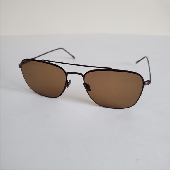 Authentic Lacoste L201SPC 033 54 Brown Metal Sunglasses - Picture 4 of 9